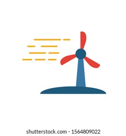 Wind Energy icon. Simple flat element from power and energy collection. Creative wind energy icon for templates, software and apps.