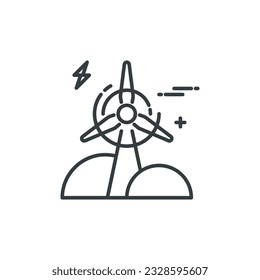 Wind energy icon, vector illustration