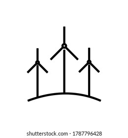 símbolo vectorial de icono de energía eólica