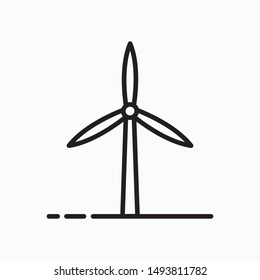 Wind energy icon, vector symbol