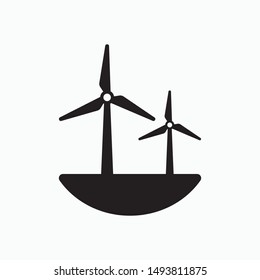 Wind energy icon, vector symbol