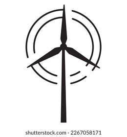 Wind energy icon, vector symbol