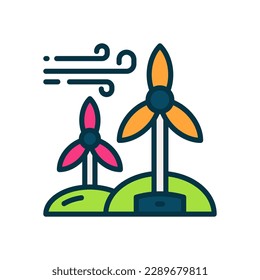 wind energy icon for your website, mobile, presentation, and logo design.
