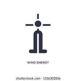 wind energy isolated icon. Simple element illustration from ecology concept. wind energy editable logo symbol design on white background. Can be use for web and mobile.