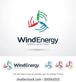 Wind Energy Logo Template Design Vector 