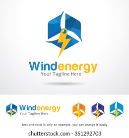 Wind Energy Logo Template Design Vector