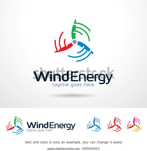 Wind Energy Logo Template Design Vector Stock Vector (Royalty Free ...