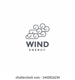 wind energy logo vector icon illustration