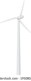 Wind energy - Modern white turbine - renewable energy resources