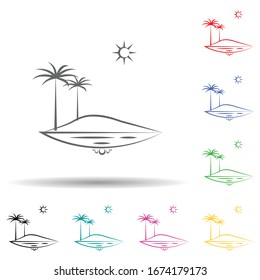 Wind energy multi color set icon. Simple thin line, outline vector of landspace icons for ui and ux, website or mobile application