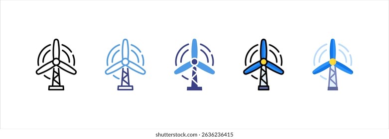 Wind Energy Multi Style Icon Set