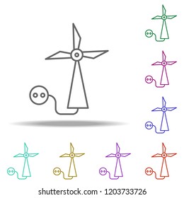 wind energy outline icon. Elements of Ecology in multi color style icons. Simple icon for websites, web design, mobile app, info graphics