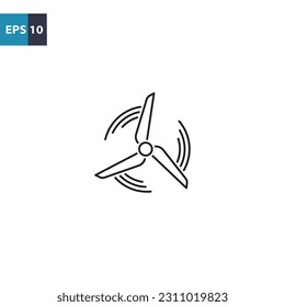 Umriss für Windenergie Symbol Vektorgrafik