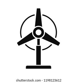 Wind energy plant icon. Simple illustration of wind energy plant vector icon for web design isolated on white background