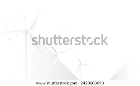 Wind energy from renewable sources. Ecology concept