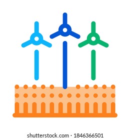 wind energy technicians icon vector. wind energy technicians sign. color symbol illustration