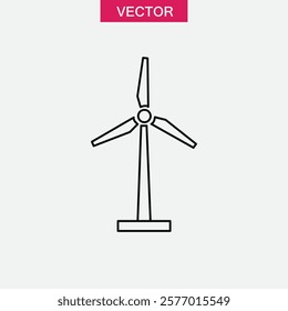 Wind energy, wind turbine icon.vector flat black simple trendy style illustration for web..eps