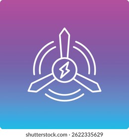 Ícone do vetor de Energia Eólica. Pode ser usado para impressão, aplicativos móveis e da Web.