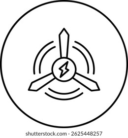 Wind Energy vector icon. Can be used for printing, mobile and web applications.