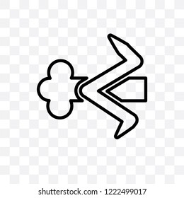 Wind energy vector linear icon isolated on transparent background, Wind energy transparency concept can be used for web and mobile