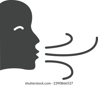 Wind Face icon vector image. Suitable for mobile application web application and print media.