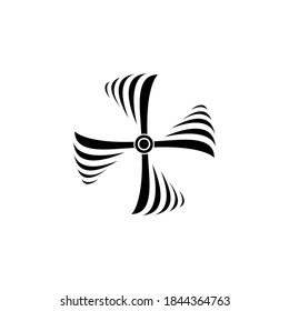 wind fan logo vector template