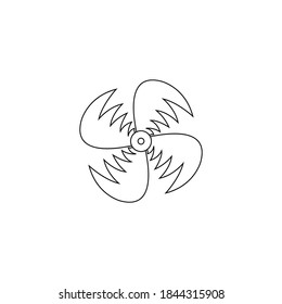 wind fan logo vektor template