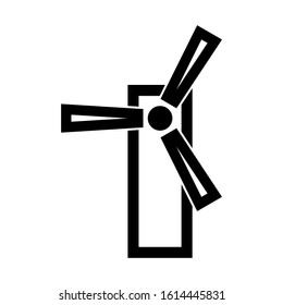 wind farm icon isolated sign symbol vector illustration - high quality black style vector icons
