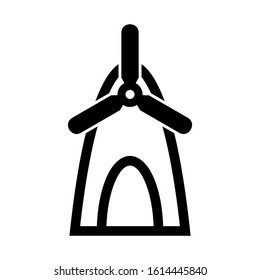 wind farm icon isolated sign symbol vector illustration - high quality black style vector icons
