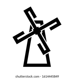 wind farm icon isolated sign symbol vector illustration - high quality black style vector icons
