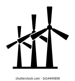 wind farm icon isolated sign symbol vector illustration - high quality black style vector icons

