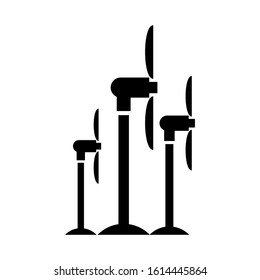 wind farm icon isolated sign symbol vector illustration - high quality black style vector icons
