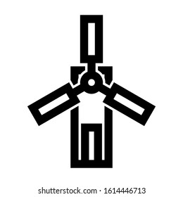 wind farm icon isolated sign symbol vector illustration - high quality black style vector icons
