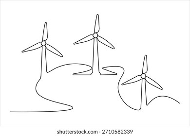 Wind farm network simple abstract sketch