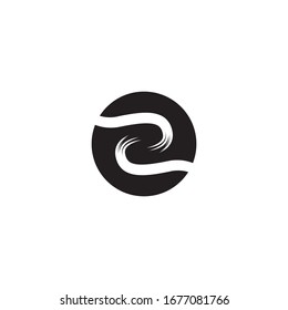 Wind flat line logo template vector illustration