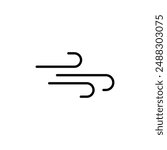 Wind flat vector icon. Wind blowing vector icon isolated on white background. Simple flat wind pictogram. Vector illustration. Eps file 104.