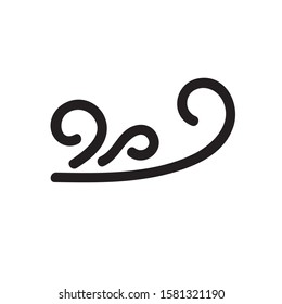 Wind flowing icon. Air wave with plain design for weather vector illustration.