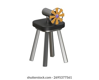 Icono de medidor de viento Ilustración 3D Render