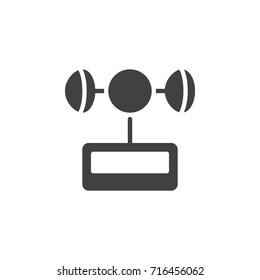 Wind gauge icon vector, filled flat sign, solid pictogram isolated on white. Symbol, logo illustration.