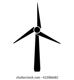 wind generator black icon on white backgrond