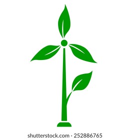 Wind generator icon, green energy concept