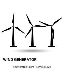 Wind generator. The wind generator is isolated on a light background. Vector illustration.