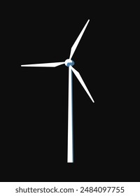 Wind generator. Isolated vector object