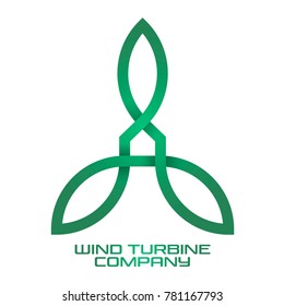 wind generator and real estate logo