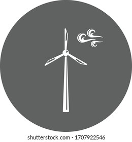 wind generator rotate propeller fan alternative  green energy ecology house icon vector battery free
