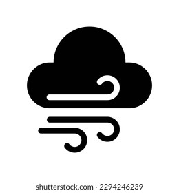 wind glyph icon illustration vector graphic