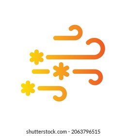 icono de gradiente de viento aislado en fondo blanco
