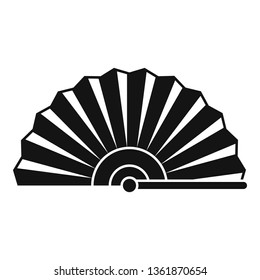 Wind hand fan icon. Simple illustration of wind hand fan vector icon for web design isolated on white background