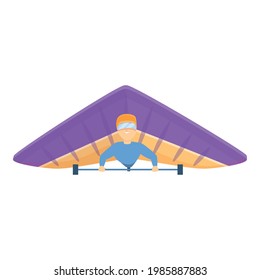 Wind hang glider icon. Cartoon of Wind hang glider vector icon for web design isolated on white background