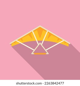 Wind hang glider icon flat vector. Para air. Man sky